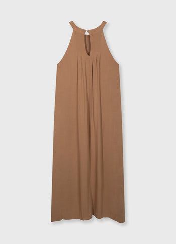 smoking dress | cedar brown