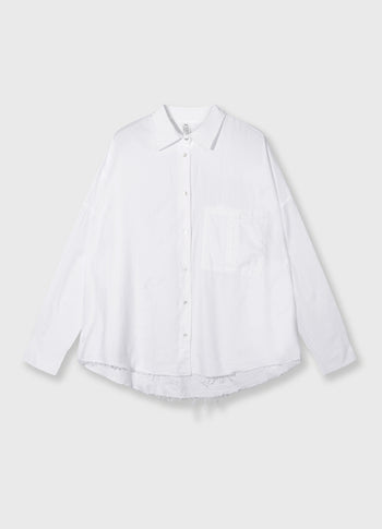 stamp shirt pique | white