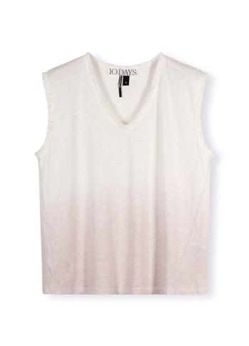 linen singlet dip dye | pale lilac