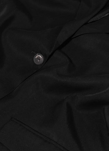 long flowy blazer lyocell | black