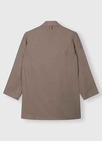 long flowy blazer lyocell | moonrock