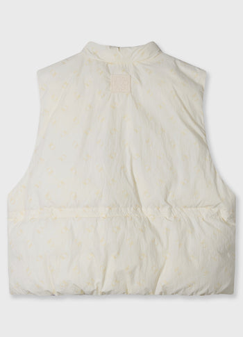 padded vest monogram | pearl