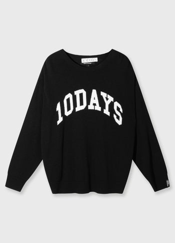 statement sweater knit | black