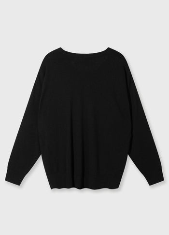 statement sweater knit | black