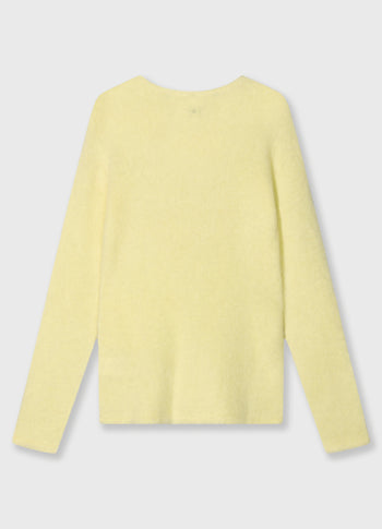 soft knit sweater | pastel yellow