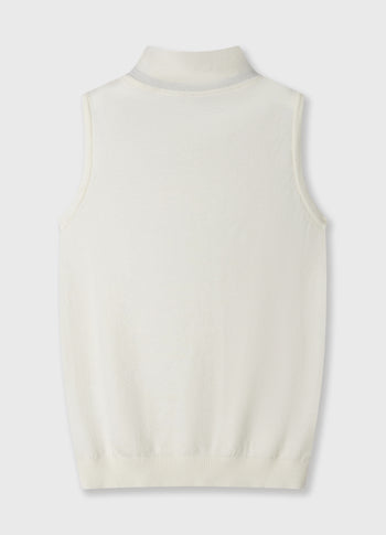 knit singlet | ecru
