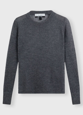 tee thin knit | grey raven