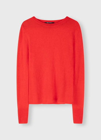 tee thin knit | coral red