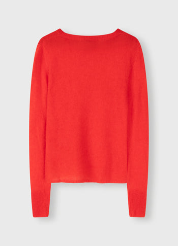 tee thin knit | coral red