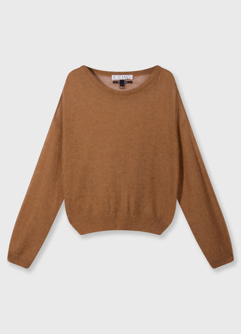 thin knit sweater | suede