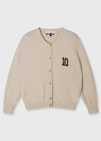 soft baseball knit cardigan | earth