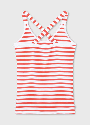 wrapper stripes | white/poppy red