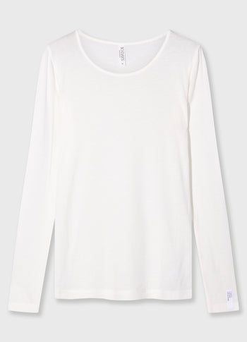 extra long sleeve tee modal | ecru