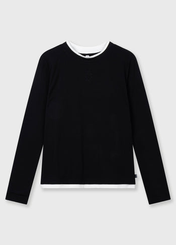 double long sleeve tee | black