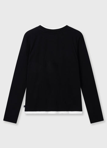 double long sleeve tee | black