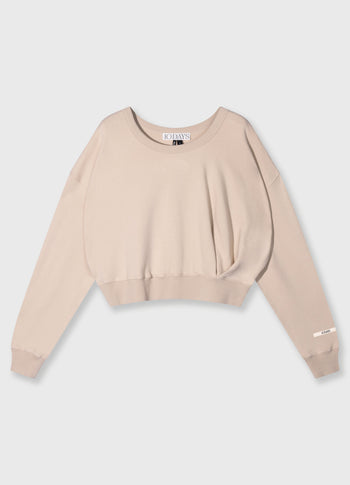 cropped sweater gathering | light earth