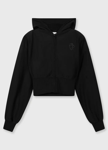ballet zip hoodie | black