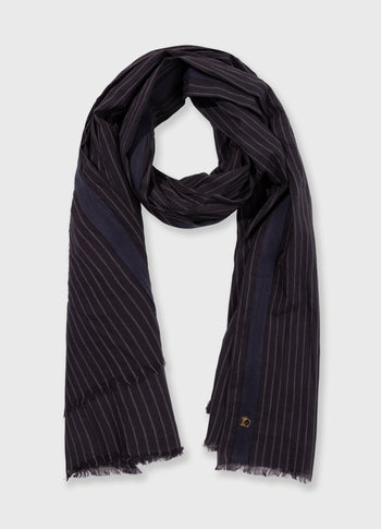 scarf pinstripe | dark navy