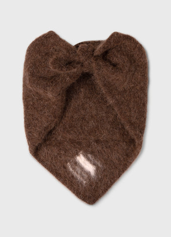 hairy knit bandana | dark truffle