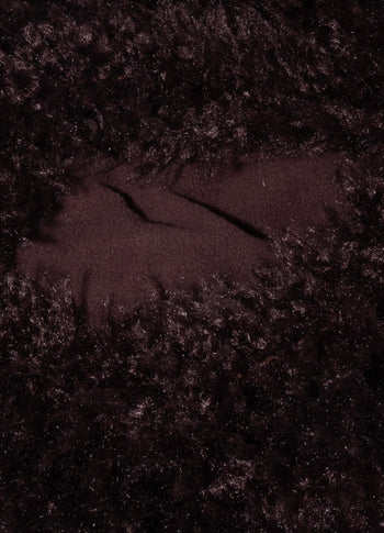 furry scarf | deep wine