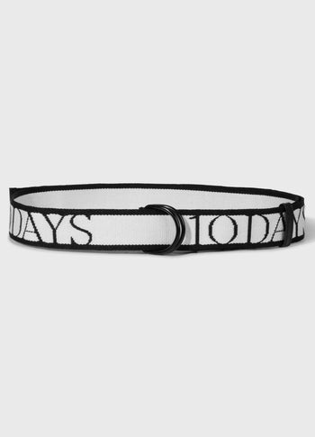 logo belt | white
