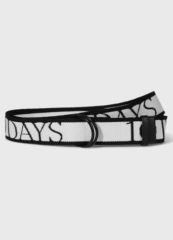 logo belt | white