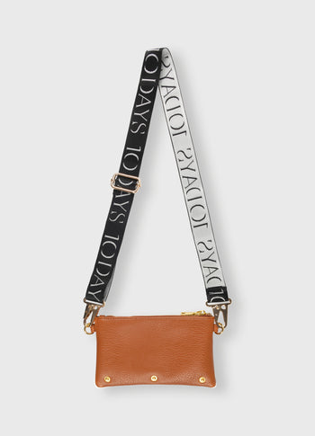 mini pouch fringe | saddle brown