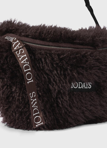 hairy cross body bag | deep wine
