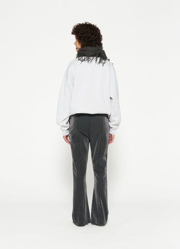 flared pants glitter | black