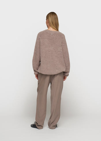 v-neck knit sweater | moonrock