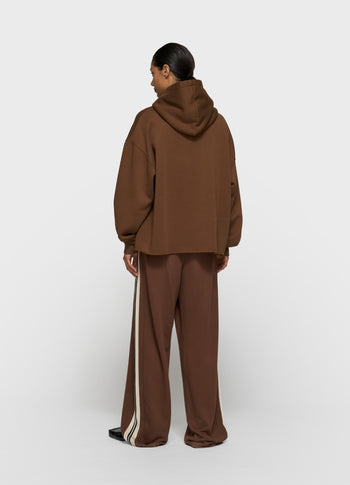 statement hoodie | dark truffle