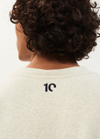 Human fleece sweater | soft white melee