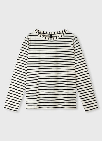 THE LONG SLEEVE TEE STRIPES | white/black