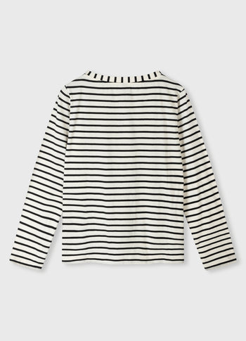 THE LONG SLEEVE TEE STRIPES | white/black