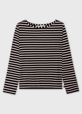THE LONG SLEEVE TEE STRIPES | black/white