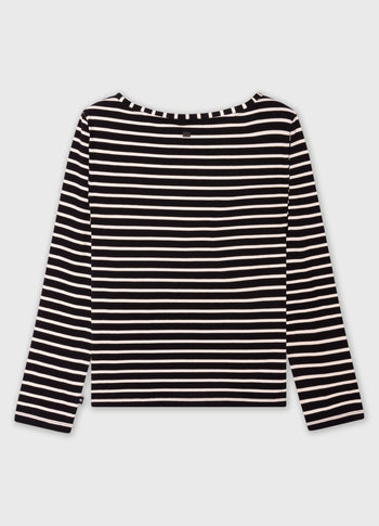 THE LONG SLEEVE TEE STRIPES | black/white