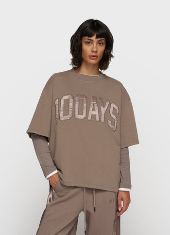 short sleeve sweater | moonrock