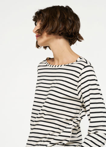 THE LONG SLEEVE TEE STRIPES | white/black