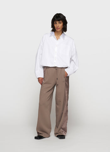 cropped smoking blouse | white