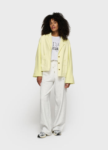 boxy jacket twill | pastel yellow