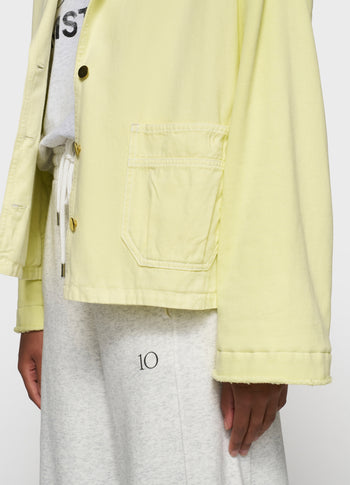 boxy jacket twill | pastel yellow