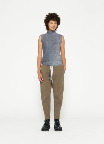 turtleneck top glitter | black