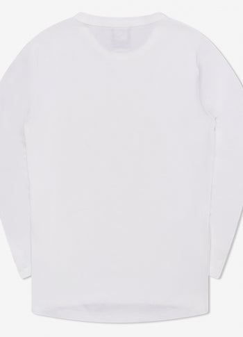 Alex rib jersey tee | white