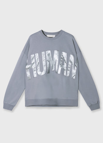 human fleece sweater | la blue
