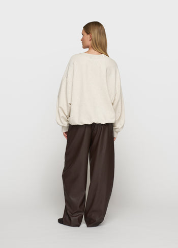 baseball sweater 10DAYS | soft white melee