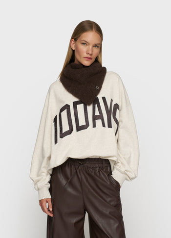 baseball sweater 10DAYS | soft white melee