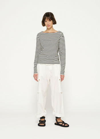 loose utility pants | ecru