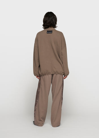 baseball cardigan fleece | moonrock