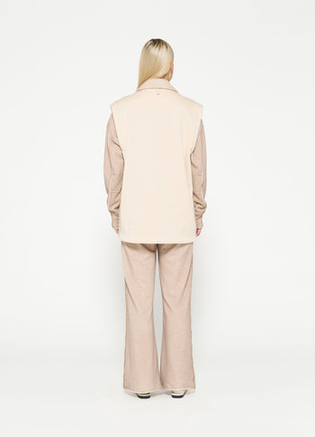 hairy sleeveless blazer | sepia sand