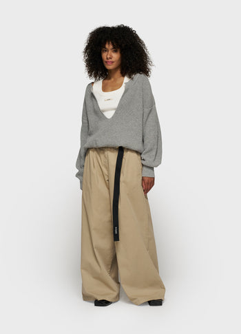 wide pants twill | earth